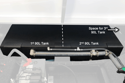 2x 90L Heavy Duty Poly Water Tanks