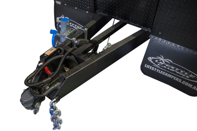 150MM Galvanised steel chassis frame + drawbar w/ anti chip coating