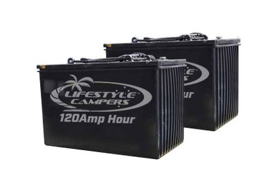 2 x 120 A/H AGM deep cycle battery - high output